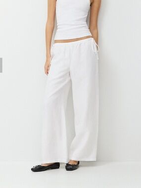 Aritzia white linen pants